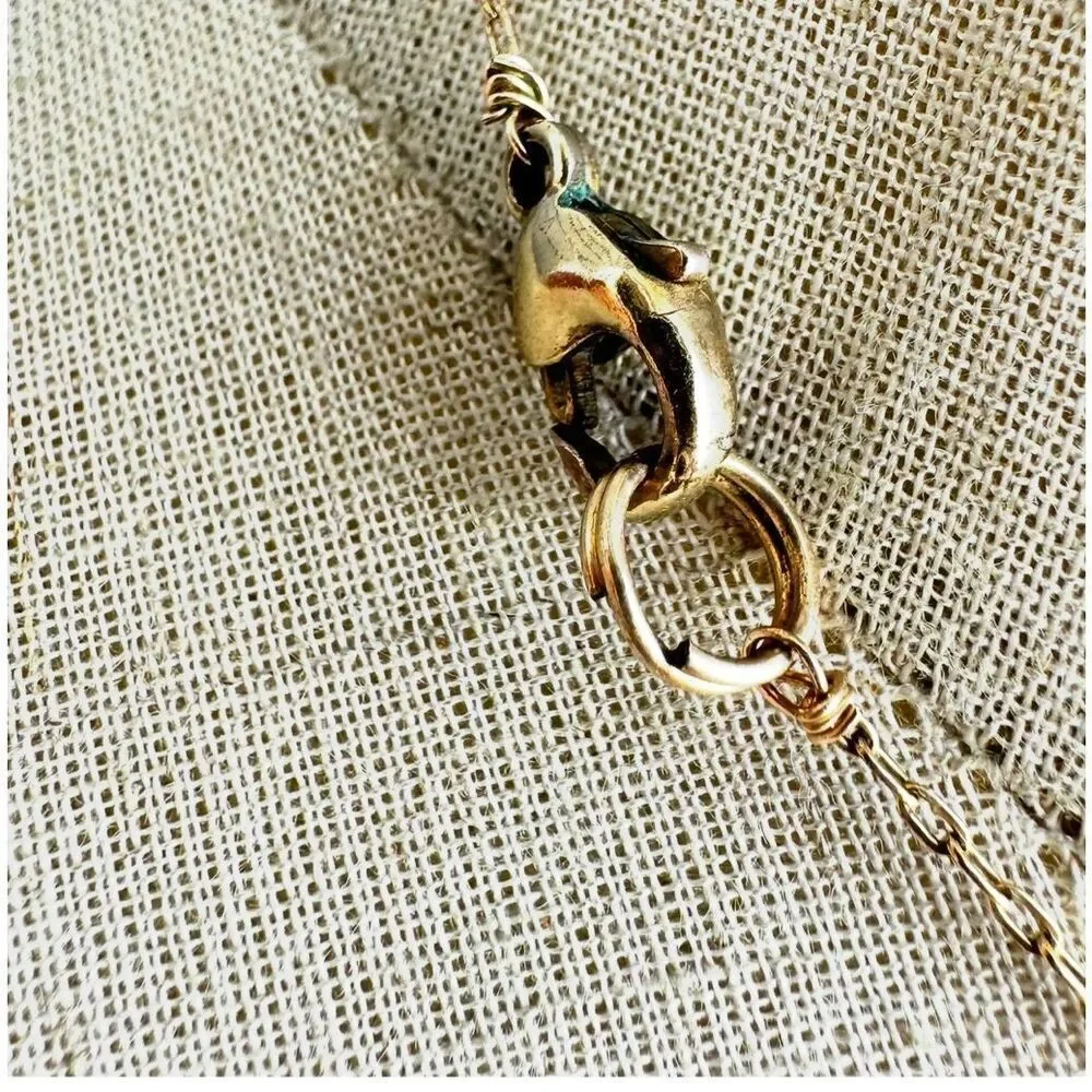 Gold filled boulder opal pendant necklace